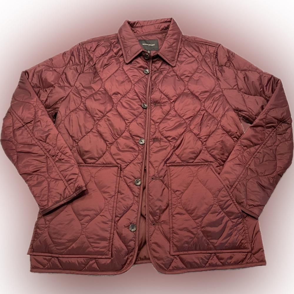 Banana Republic Quilted Woman’s Jacket Burgundy